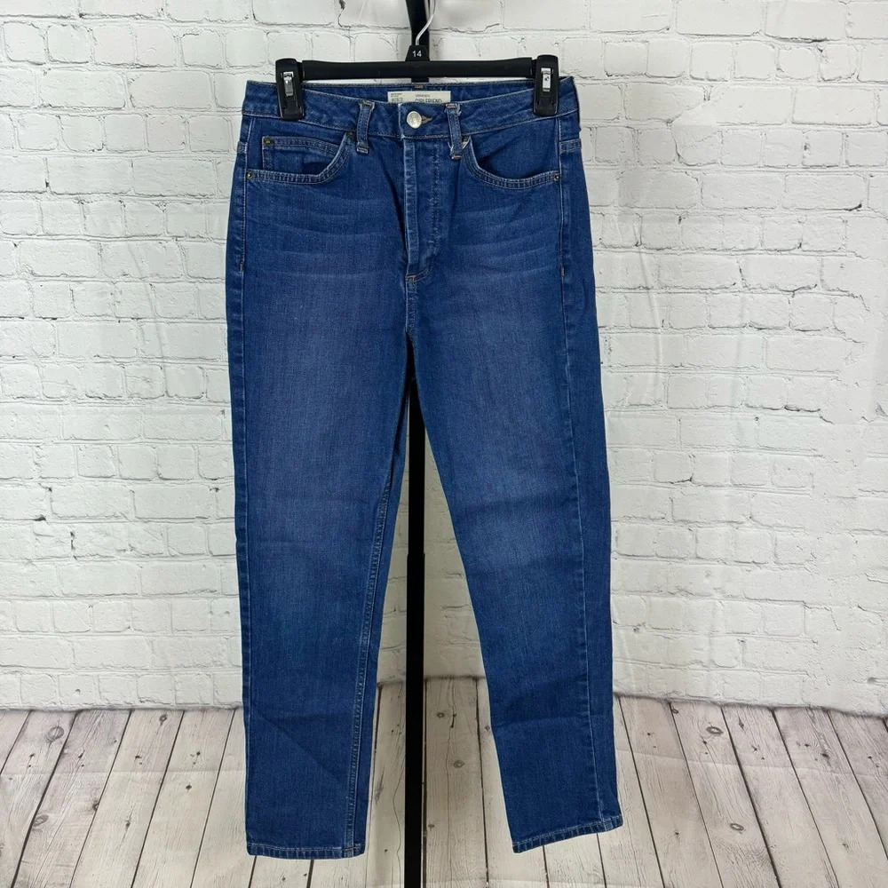 Topshop Moto Girlfriend Button Fly Jeans Size 28